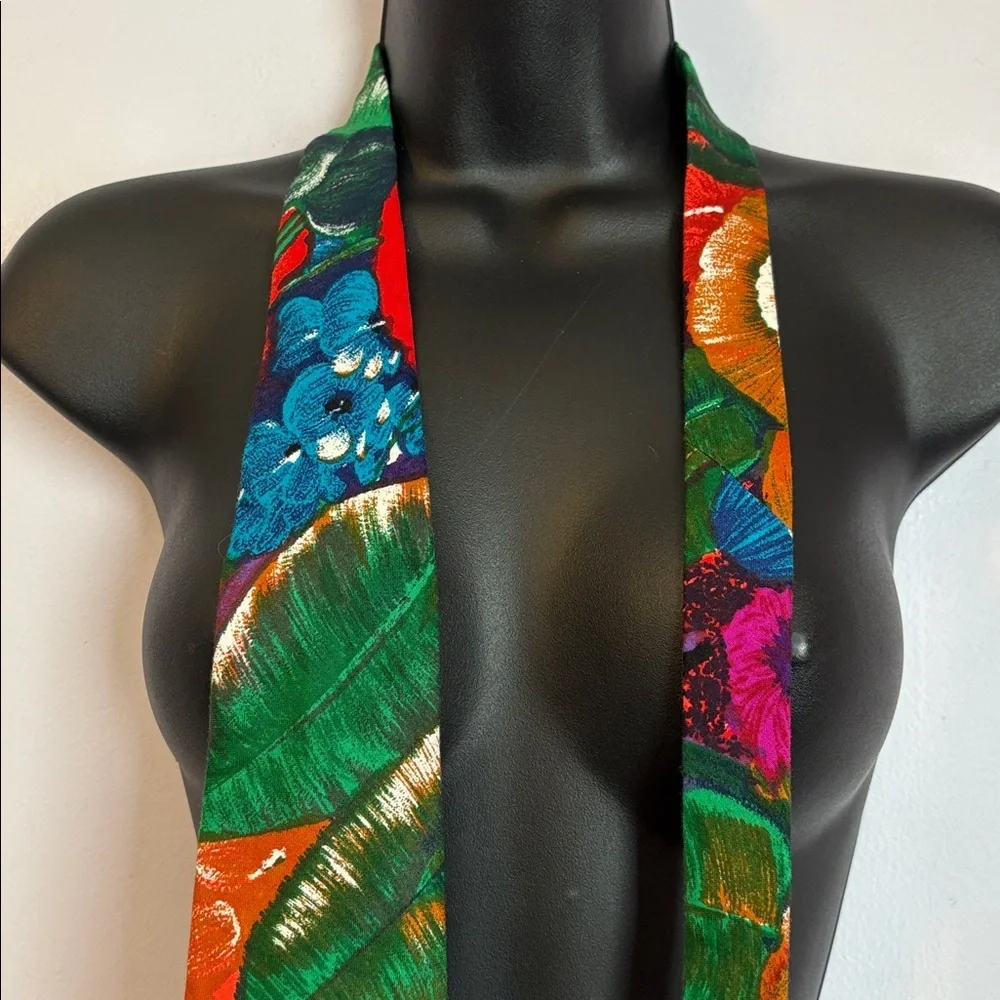 Shelter Island Collection Tropical Floral Cotton Necktie Tie